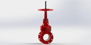 China Soft Seated Wedge UL FM Gate Valve Red For Fire Fighting Service factory
