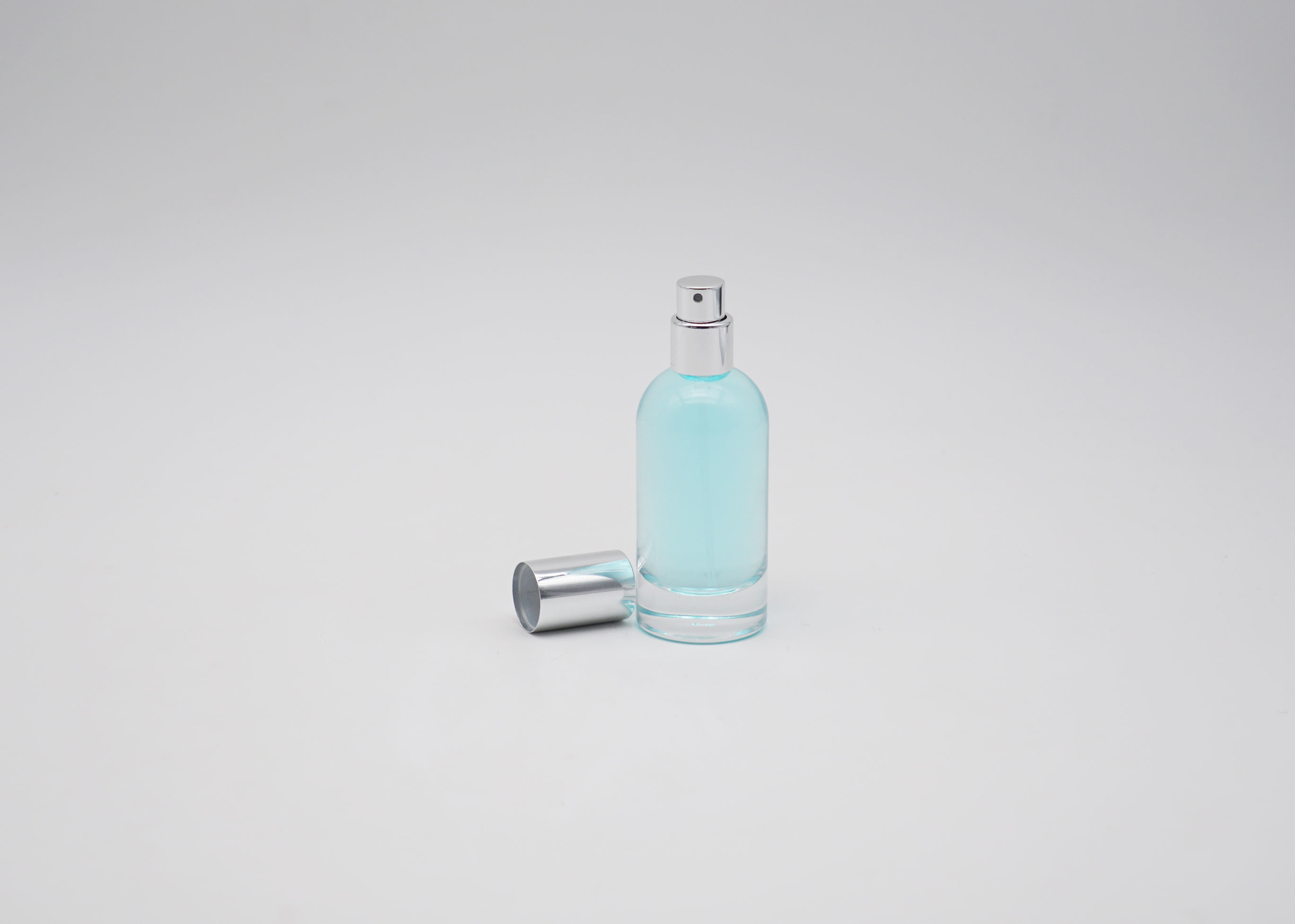 100ml Round Empty Cosmetic Spray Bottles Hot Stamping Logo