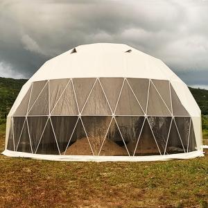 China 15m Half Sphere Geodesic Big Dome Tent Large Bay Clear Window Yurt factory