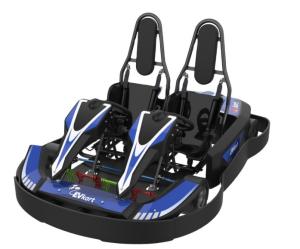 China Alloy Steel Frame Double Seater Go Kart 12Nm Fast Track Karting factory
