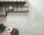 Moisture-Proof 150x900mm Gray And Brown Wooden Porcelain Strips For Home