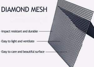 China Light Grey 2m Ss304 Ss316l Stainless Steel Diamond Wire Mesh Netting Bullet Proof factory