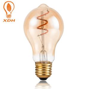 China A60 Spiral LED Filament Bulb Edison LED Vintage 4W 6W E27 230V factory