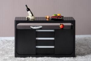 China Modern Dining Room Furniture,Wooden/Tempered Glass Dining Cabinet factory