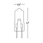 Professional Dimmable Halogen Bulbs Clear Glass 100 Watt JC Bi-Pin G4 Long