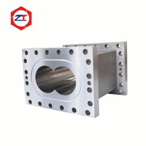 China 38CrMoAIA 160mm Parallel Twin 65/132 Bimetallic Screw Barrel 120mm Center Distance For Extruder factory