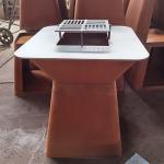 Outdoor Cooking Wood Fired Corten Steel BBQ Grill Fire Pit Low Smoke