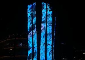 China P25 DIP346 IP67 260W/Sqm Transparent LED Video Wall 7200CD/Sqm factory
