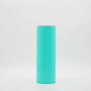 China 20Oz With Lid And Straw Skinny Tumbler Insulated Slim Powder Coated Double Wall Vacuum Insulated Coffee Tumbler For Hot Cold Drinks factory