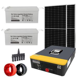 Complete 100-240V Adjustable Voltage 3KW Off Grid Solar System With MPPT Controller