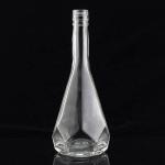 750ml Cut Shape Unique Design Glass Spirits Bottle Manufactured by for Custom
