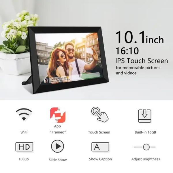 Acrylic 250cd/M2 Smart Picture Frame , Durable Digital Photo Frame For