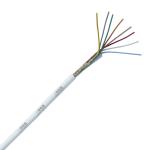 Exact Cables Shielded Alarm Cable 10x0.22mm2 Stranded Conductors CCA White PVC