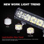 Super Bright Row 3W Cree Off Road Led Light Bar 7D Reflector With Dayrunning