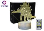 ABS 3D LED Night Light , 3D Illusion Table Lamp Dinosaur Toys AA Battery
