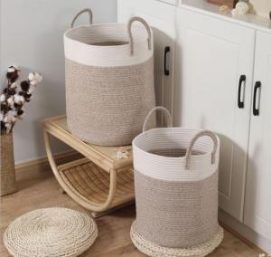 China Decorative Custom Woven Cotton Rope Laundry Toys Candy Storage Fabric Container Wholesale Spa Gift Baskets Organizer factory