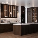 Smart Modern Style Customize Cabinet Melamine Kitchen Cabinet For Villa Project