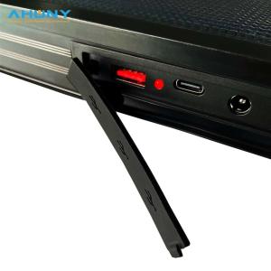 3 Heights Adjustable Height Camping Solar Table for Outdoor Camp Picnic Beach