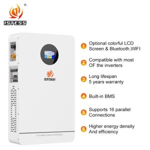 China 25.6V 200Ah 5.12kwh home energy storage battery Wall-Mounted Model Energy Storage Battery system factory