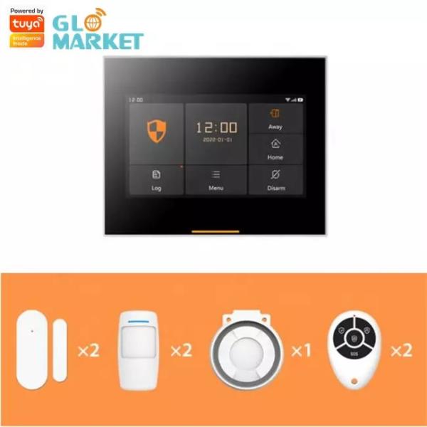 China Glomarket Tuya 4g/Wifi Smart Home Security Alarm DIY System Wireless App Control Anti Theft Security Alarm System factory
