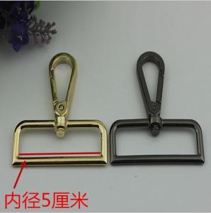 China Zinc alloy silver gold big 50 mm metal spring swivel bolt snap hook for bags fitting factory