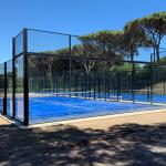 LED Lighting Padel Court Turf , Padel Court Floor 12mm Grass Height