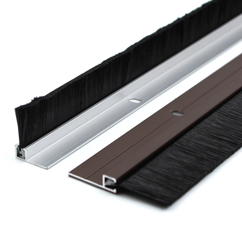 Aluminum Alloy PVC Brush Under Door Brush Seal Bristles 1000mm