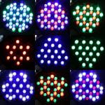 Color Mixing Waterproof LED Par Light 54w LED Par Light Built In Color Chases
