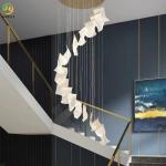 Intrgrated Led 800mm Crystal Pendant Light / Crystal Hanging Chandelier