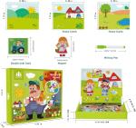 Customized Children'S Wood Magnetic Jigsaw Puzzles Learning Toys For 4 Year Olds
