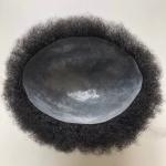 4mm 8x10 Afro Kinky Toupee Indian Human Hair pieces Man Hair Wig Poly Skin