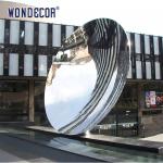 Customized Abstract Sky Oem Stainless Steel Garden Art Mirror Outdoor Decoration