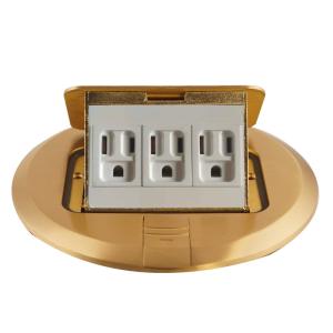 China Weatherproof Round Floor Socket Ground Plug 20A USB Charging Hidden Pop Up factory