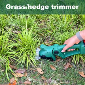 Effortless Gardening Lithium-Powered Hedge Trimmer With Replaceable Grass Cutter