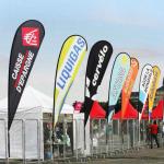 CMYK Color Custom Advertising Banners Waterproof Aluminium Flagpole