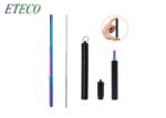 3.93 Inches Collapsible Stainless Steel Straw , Colored Stainless Steel Straws