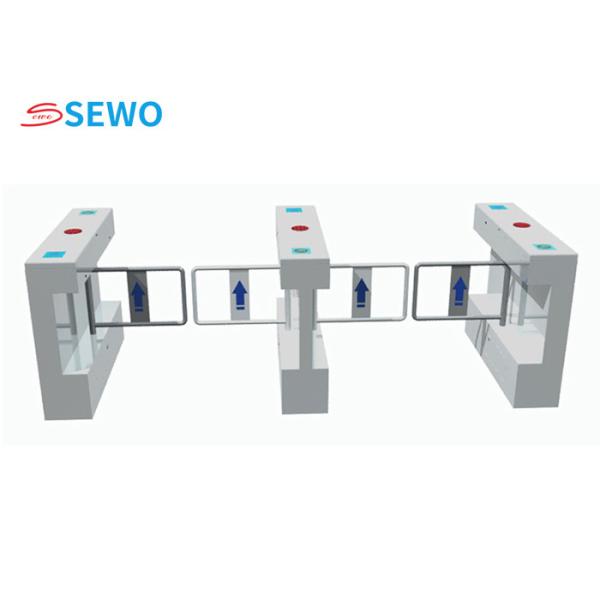 Vertical Swing Barrier Turnstile 304 Stainless Steel Automatic Systems