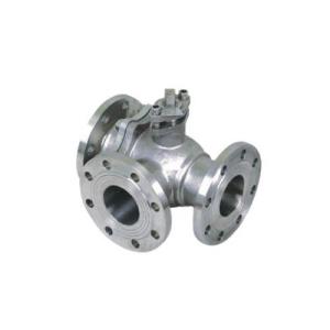 China 3 Way flange ball valve factory