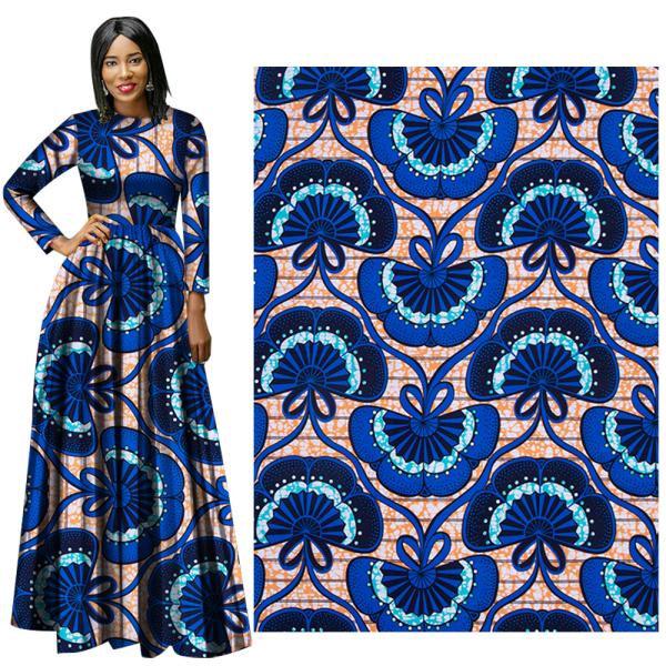 Custom Logo Chiganvy Wax Fabric Printing Ethnic Wax Printed Soft African Wax Fabric