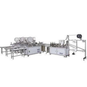 China 300kw Power Cupped Face Mask Machine , Face Mask Manufacturing Machine PLC Control factory