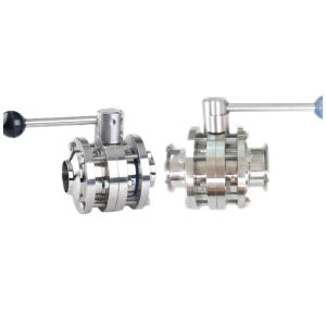 China Three Pieces Welded Hygienic Butterfly Valves for FLASH SALE in SS304 / 316L Material factory