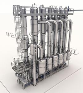China Concentrated Juice Three Effect 0.25Mpa Falling Film Evaporator factory