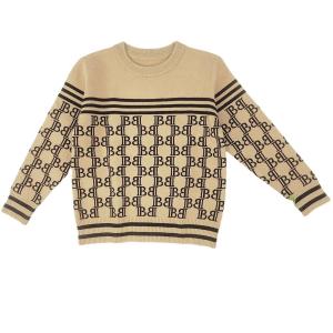 China Jacquard Knitted Crew Neck Autumn Winter Infant Clothing Toddler pullover Kids Boy Baby Sweater factory
