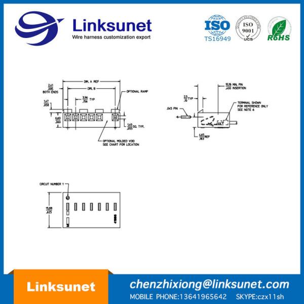 Molex 3.96MM Pich 2P Automotive Wiring Harness UL Standard Car Wiring Harness