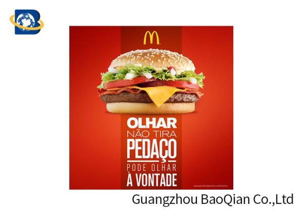 Fast Food Advertising 3D Lenticular Poster Flip Effect Stunning Design For