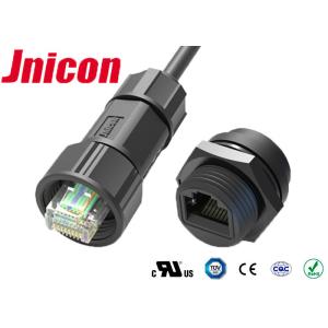 M19 Screw Locking PA66 Nylon Cat5e RJ45 Waterproof Connector