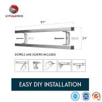 Sturdy and Durable 18 Inch Square Tubes Stainless Steel Magnetic Knife Holder
