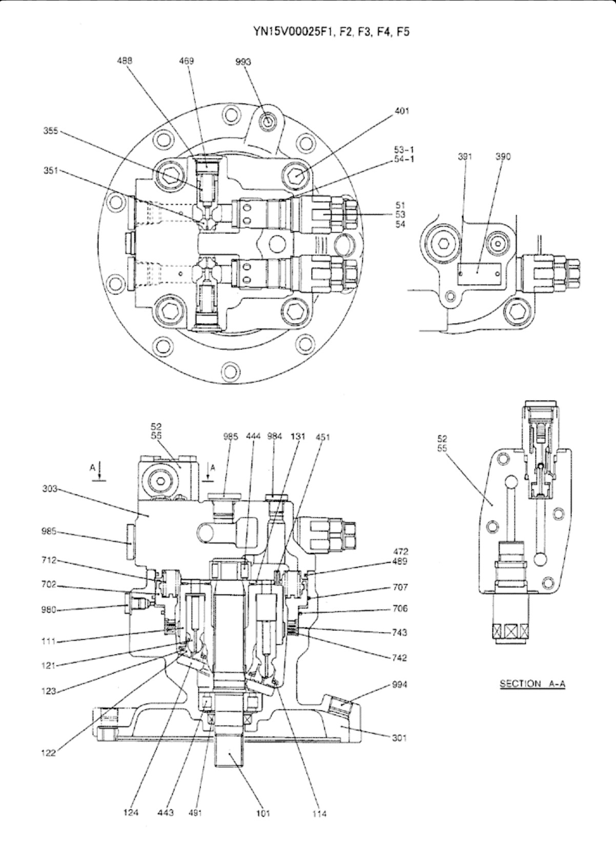SK200-6 Excavator Swing Gearbox With Motor Kobelco Spare Parts YN15V00026F6