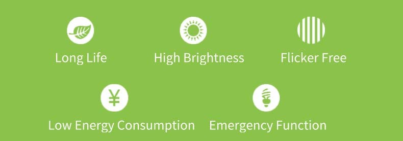 3 Hours 15W 6500K Wall Mounted LED Emergency Light