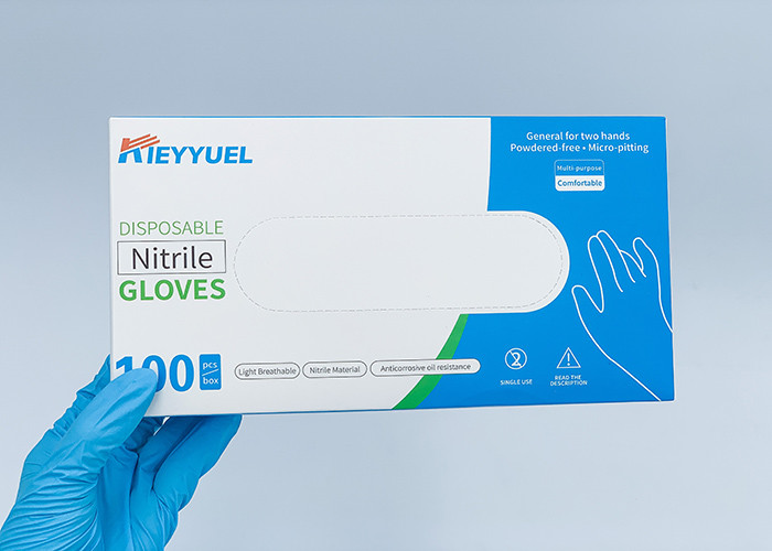 S / M / L / XL Nitrile Latex Medical Examination Gloves Thickness 0.12mm